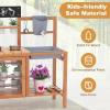 image:imageINFANS Mud Kitchen Outdoor Wooden Play Kitchen with 12 Cups Removable Sink Cooking Accessories Kids Kitchen Playset Backyard Garden Toys Gift for Boys Girls Ages 3with 12 Cups