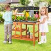 image:imageINFANS Mud Kitchen Outdoor Wooden Play Kitchen with 12 Cups Removable Sink Cooking Accessories Kids Kitchen Playset Backyard Garden Toys Gift for Boys Girls Ages 3with Wheel