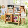 image:imageINFANS Mud Kitchen Outdoor Wooden Play Kitchen with 12 Cups Removable Sink Cooking Accessories Kids Kitchen Playset Backyard Garden Toys Gift for Boys Girls Ages 3with 12 Cups