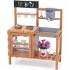 image:imageINFANS Mud Kitchen Outdoor Wooden Play Kitchen with 12 Cups Removable Sink Cooking Accessories Kids Kitchen Playset Backyard Garden Toys Gift for Boys Girls Ages 3with 12 Cups