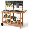 image:imageINFANS Mud Kitchen Outdoor Wooden Play Kitchen with 12 Cups Removable Sink Cooking Accessories Kids Kitchen Playset Backyard Garden Toys Gift for Boys Girls Ages 3with Wheels