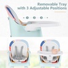 image:imageINFANS 8 in 1 Baby High Chair Convertible Highchair for Babies and Toddlers Infant Dining Booster Seat Building Block Table Kids Stool Table Chair Set with Removable Tray Light PinkBaby Blue