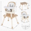 image:imageINFANS 8 in 1 Baby High Chair Convertible Highchair for Babies and Toddlers Infant Dining Booster Seat Building Block Table Kids Stool Table Chair Set with Removable Tray Light PinkLight Brown
