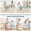 image:imageINFANS 8 in 1 Baby High Chair Convertible Highchair for Babies and Toddlers Infant Dining Booster Seat Building Block Table Kids Stool Table Chair Set with Removable Tray Light PinkBaby Blue