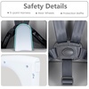 image:imageINFANS High Chair for Babies and Toddlers Foldable Highchair with 7 Different Heights 4 Reclining Backrest Seat 3 Setting Footrest Removable Tray Builtin Rear Wheels with LocksLight Grey