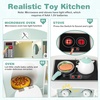 image:imageINFANS Corner Kids Kitchen Playset Toddler Wooden Pretend Cooking Set with Lights Sounds Coffee Machine Washing Dishwasher Stove Removable Sink Storage Simulation Play Kitchen ToyBlue