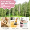 image:imageINFANS Corner Kids Kitchen Playset Toddler Wooden Pretend Cooking Set with Lights Sounds Coffee Machine Washing Dishwasher Stove Removable Sink Storage Simulation Play Kitchen ToyLight Pink