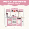 image:imageINFANS Corner Kids Kitchen Playset Toddler Wooden Pretend Cooking Set with Lights Sounds Coffee Machine Washing Dishwasher Stove Removable Sink Storage Simulation Play Kitchen ToyLight Pink