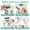 image:imageINFANS Corner Kids Kitchen Playset Toddler Wooden Pretend Cooking Set with Lights Sounds Coffee Machine Washing Dishwasher Stove Removable Sink Storage Simulation Play Kitchen ToyWhite