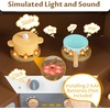 image:imageINFANS Corner Kids Kitchen Wooden Pretend Playset with Telescopic Cart Realistic Lights Sounds Ice Maker Fabric Drawers Microwave Oven Toddler Cooking Toy Gift for Boys Girls Aged 3 WhiteTrash Can Brown