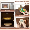 image:imageINFANS Corner Kids Kitchen Wooden Pretend Playset with Telescopic Cart Realistic Lights Sounds Ice Maker Fabric Drawers Microwave Oven Toddler Cooking Toy Gift for Boys Girls Aged 3 WhiteCart Brown
