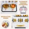 image:imageINFANS Kid Kitchen Playset Toddler Wooden Pretend Cooking Set with Realistic Light amp Sound Stove Sink Microwave Storage Cabinet Play Kitchen Toy Set for Children Boys GirlsGold