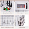 image:imageINFANS Kid Kitchen Playset Toddler Wooden Pretend Cooking Set with Realistic Light amp Sound Stove Sink Microwave Storage Cabinet Play Kitchen Toy Set for Children Boys GirlsWhite