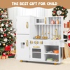 image:imageINFANS Kid Kitchen Playset Toddler Wooden Pretend Cooking Set with Realistic Light amp Sound Stove Sink Microwave Storage Cabinet Play Kitchen Toy Set for Children Boys GirlsGold