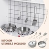 image:imageINFANS Kid Kitchen Playset Toddler Wooden Pretend Cooking Set with Realistic Light amp Sound Stove Sink Microwave Storage Cabinet Play Kitchen Toy Set for Children Boys GirlsWhite