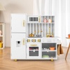 image:imageINFANS Kid Kitchen Playset Toddler Wooden Pretend Cooking Set with Realistic Light amp Sound Stove Sink Microwave Storage Cabinet Play Kitchen Toy Set for Children Boys GirlsGold