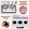 image:imageINFANS Kid Kitchen Playset Toddler Wooden Pretend Cooking Set with Realistic Light amp Sound Stove Sink Microwave Storage Cabinet Play Kitchen Toy Set for Children Boys GirlsWhite