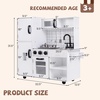 image:imageINFANS Kid Kitchen Playset Toddler Wooden Pretend Cooking Set with Realistic Light amp Sound Stove Sink Microwave Storage Cabinet Play Kitchen Toy Set for Children Boys GirlsWhite