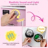 image:imageINFANS Kids Kitchen Play Set Wooden Pretend Play Kitchen with Realistic Lights Sounds Coffee Maker Dishwasher Microwave Oven Foldable Fabric Drawers Toddler Cooking Toys for Boys GirlsPink