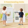 image:imageINFANS Kids Kitchen Playset 2 in 1 Wooden Pretend Play Kitchen with Running Water Fridge Realistic Sounds Lights Toddler Cooking Toys Gift for Boys Girlswith Refrigerator