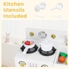 image:imageINFANS Kids Kitchen Playset 2 in 1 Wooden Pretend Play Kitchen with Running Water Fridge Realistic Sounds Lights Toddler Cooking Toys Gift for Boys Girlswith Refrigerator
