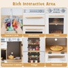 image:imageINFANS Kids Kitchen Playset 2 in 1 Wooden Pretend Play Kitchen with Running Water Fridge Realistic Sounds Lights Toddler Cooking Toys Gift for Boys Girlswith Real Water