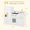 image:imageINFANS Kids Kitchen Playset 2 in 1 Wooden Pretend Play Kitchen with Running Water Fridge Realistic Sounds Lights Toddler Cooking Toys Gift for Boys Girlswith Refrigerator