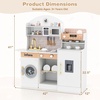 image:imageINFANS Kids Kitchen Playset Toddler Wooden Kitchen Pretend Cooking Toy Set with Coffee Maker Ice Machine Dishwasher Microwave Storage Cabinet Simulation Play Kitchen for Boys Girls 3White