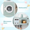 image:imageINFANS Kids Kitchen Playset Toddler Wooden Kitchen Pretend Cooking Toy Set with Coffee Maker Ice Machine Dishwasher Microwave Storage Cabinet Simulation Play Kitchen for Boys Girls 3Blue
