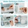image:imageINFANS Kids Kitchen Playset Toddler Wooden Kitchen Pretend Cooking Toy Set with Coffee Maker Ice Machine Dishwasher Microwave Storage Cabinet Simulation Play Kitchen for Boys Girls 3Blue