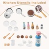image:imageINFANS Kids Kitchen Playset Toddler Wooden Kitchen Pretend Cooking Toy Set with Coffee Maker Ice Machine Dishwasher Microwave Storage Cabinet Simulation Play Kitchen for Boys Girls 3White