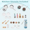 image:imageINFANS Kids Kitchen Playset Toddler Wooden Kitchen Pretend Cooking Toy Set with Coffee Maker Ice Machine Dishwasher Microwave Storage Cabinet Simulation Play Kitchen for Boys Girls 3Blue