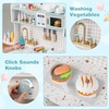 image:imageINFANS Kids Kitchen Playset Toddler Wooden Kitchen Pretend Cooking Toy Set with Coffee Maker Ice Machine Dishwasher Microwave Storage Cabinet Simulation Play Kitchen for Boys Girls 3Blue