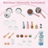 image:imageINFANS Kids Kitchen Playset Toddler Wooden Kitchen Pretend Cooking Toy Set with Coffee Maker Ice Machine Dishwasher Microwave Storage Cabinet Simulation Play Kitchen for Boys Girls 3Pink