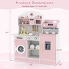 image:imageINFANS Kids Kitchen Playset Toddler Wooden Kitchen Pretend Cooking Toy Set with Coffee Maker Ice Machine Dishwasher Microwave Storage Cabinet Simulation Play Kitchen for Boys Girls 3Pink