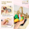 image:imageINFANS Kids Kitchen Playset Toddler Wooden Pretend Cooking Toy Set with Acrylic Drawing Board Ice Machine Dishwasher Cloth Drawer Stove Removable Sink Simulation Play Kitchen for Boys GirlsPink