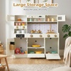 image:imageINFANS Kids Kitchen Playset Wooden Pretend Play Kitchen with Realistic Light Sound Toddler Cooking Toy for Boys Girls Aged 3 Light BeigeBeige
