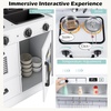 image:imageINFANS Kids Kitchen Playset Wooden Pretend Play Kitchen with Realistic Light Sound Toddler Cooking Toy for Boys Girls Aged 3 Light BeigeWhite