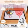 image:imageINFANS Kids Kitchen Playset with Real Running Water Ultimate Wooden Corner Pretend Cooking Set with Simulation Light Sound Stove Storage Cabinet Play Toy GiftWhite Corner