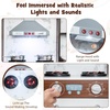 image:imageINFANS Kids Kitchen Playset with Real Running Water Ultimate Wooden Corner Pretend Cooking Set with Simulation Light Sound Stove Storage Cabinet Play Toy GiftBrown with Real Water