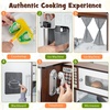 image:imageINFANS Kids Kitchen Playset with Real Running Water Ultimate Wooden Corner Pretend Cooking Set with Simulation Light Sound Stove Storage Cabinet Play Toy GiftBrown with Real Water