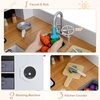 image:imageINFANS Kids Kitchen Playset with Real Running Water Ultimate Wooden Corner Pretend Cooking Set with Simulation Light Sound Stove Storage Cabinet Play Toy GiftWhite Corner