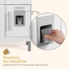 image:imageINFANS Kids Kitchen Wooden Pretend Playset with Adjustable Heights Realistic Sounds Ice Maker Microwave Oven Toddler Cooking Toy Gift for Boys Girls Aged 3White