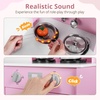 image:imageINFANS Kids Kitchen Wooden Pretend Playset with Adjustable Heights Realistic Sounds Ice Maker Microwave Oven Toddler Cooking Toy Gift for Boys Girls Aged 3Pink