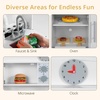 image:imageINFANS Kids Kitchen Wooden Pretend Playset with Adjustable Heights Realistic Sounds Ice Maker Microwave Oven Toddler Cooking Toy Gift for Boys Girls Aged 3White