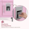 image:imageINFANS Kids Kitchen Wooden Pretend Playset with Adjustable Heights Realistic Sounds Ice Maker Microwave Oven Toddler Cooking Toy Gift for Boys Girls Aged 3Pink