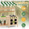 image:imageINFANS Mud Kitchen Outdoor Play Kitchen with Awning Faucet Stoves Cooking Accessories Removable Sink Wooden Kids Kitchen Playset Backyard Garden Toys for Boys Girls Ages 3with Tent