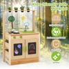image:imageINFANS Mud Kitchen Outdoor Play Kitchen with Awning Faucet Stoves Cooking Accessories Removable Sink Wooden Kids Kitchen Playset Backyard Garden Toys for Boys Girls Ages 3with Acrylic Drawing Board