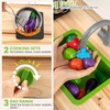 image:imageINFANS Mud Kitchen Outdoor Play Kitchen with Awning Faucet Stoves Cooking Accessories Removable Sink Wooden Kids Kitchen Playset Backyard Garden Toys for Boys Girls Ages 3with Acrylic Drawing Board