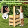 image:imageINFANS Mud Kitchen Outdoor Play Kitchen with Awning Faucet Stoves Cooking Accessories Removable Sink Wooden Kids Kitchen Playset Backyard Garden Toys for Boys Girls Ages 3with Acrylic Drawing Board